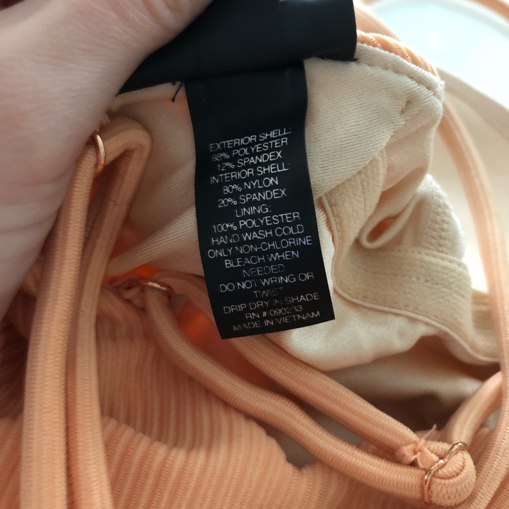 Pacsun Ribbed Peach One Piece - Picture 7 of 7